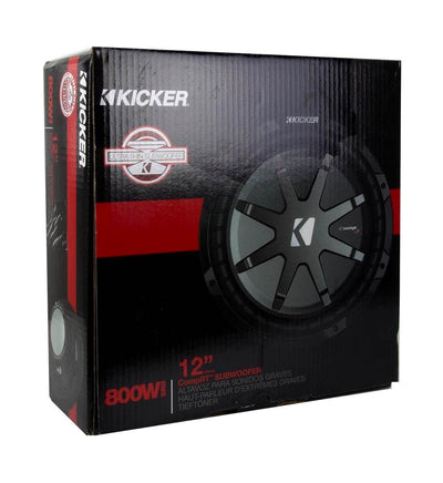 New Kicker 40CWRT122 12" 1600W Shallow/Slim Mount Car Subwoofer Sub CWRT122