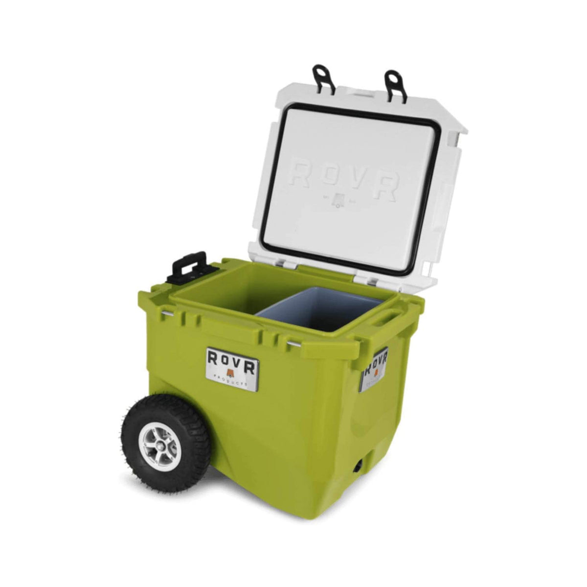 RovR RollR Portable Rolling Insulated Cooler w/ Wheels, 45 Quart, Green (Used)
