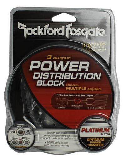 ROCKFORD FOSGATE RFD4 0/1/4-Gauge Ga AWG Car Audio Distribution Block - Open Box