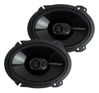 Rockford Fosgate P1683 6x8" 130W 3 Way Car Coaxial Speakers Audio (For Parts)