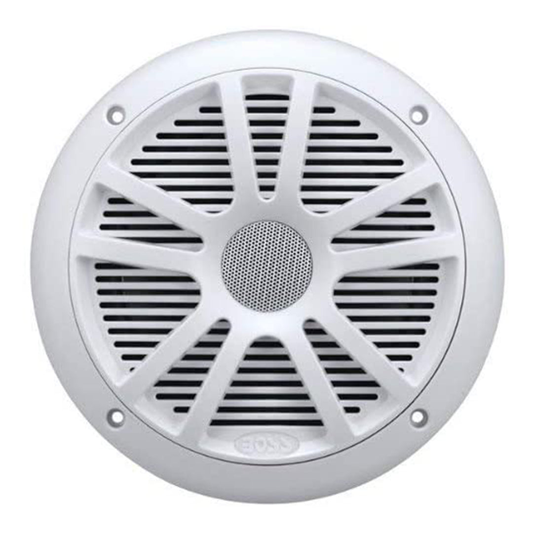 BOSS Audio MR6W 6.5" 360W Dual Cone Marine/Boat Speakers Stereo, White (4 Pack)