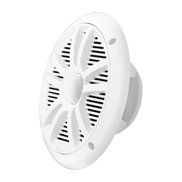 BOSS Audio MR6W 6.5" 360W Dual Cone Marine/Boat Speakers Stereo, White (4 Pack) - VMInnovations