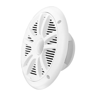 BOSS Audio MR6W 6.5" 360W Dual Cone Marine/Boat Speakers Stereo, White (4 Pack)