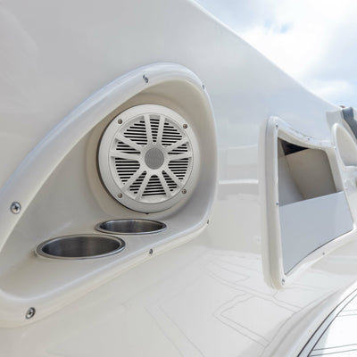 BOSS Audio MR6W 6.5" 360W Dual Cone Marine/Boat Speakers Stereo, White (4 Pack) - VMInnovations