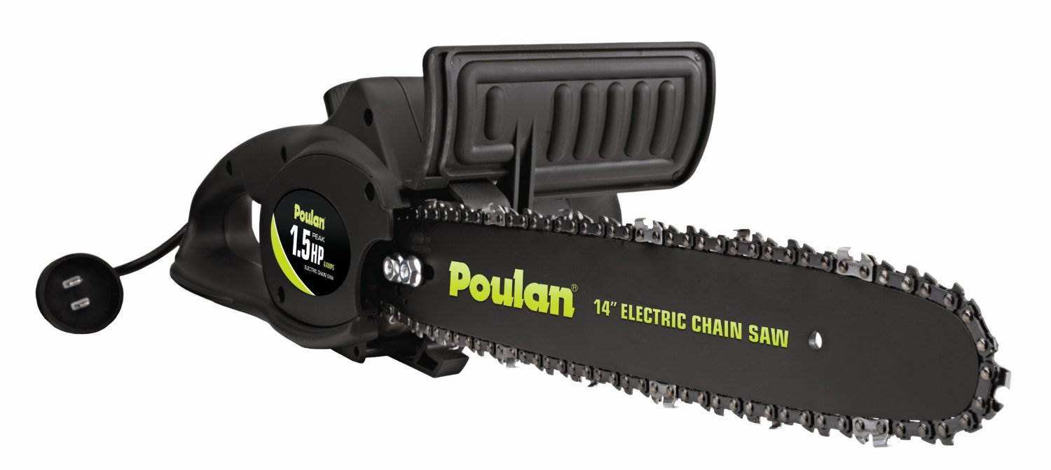 Poulan PLN1514 14" Bar 1.5hp Corded Electric Chain Saw Tree Chainsaw - Used