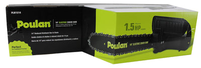 Poulan PLN1514 14" Bar 1.5hp Corded Electric Chain Saw Tree Chainsaw - Used