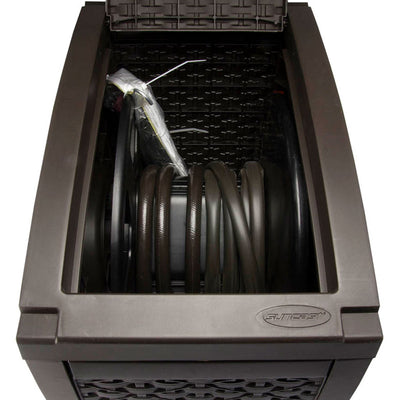 Suncast 125 Ft Garden Yard Hose Wicker Reel Touch and Go - Mocha (Open Box)