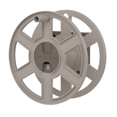 Suncast Sidewinder 100 Foot Wall Mount Garden Yard Outdoor Hose Reel, Taupe