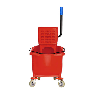 Alpine Industries 36 Quart Mop Bucket w/ Side Wringer & Wheels, Red (For Parts)