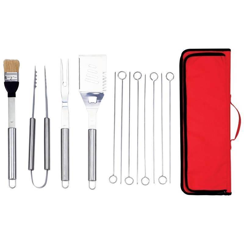 CHEFMASTER 13pc Grill/Cooking Barbeque Tool Set Stainles Steel w/Case - Open Box