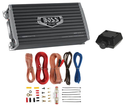 Boss Audio Armor AR16002 1600 Watt 2-Channel Car Audio Amplifier&Remote&Amp Kit