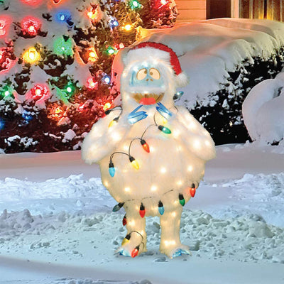 ProductWorks Rudolph 32" Bumble Snowman Pre Lit Christmas Decoration (Damaged)