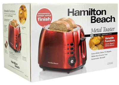 Hamilton Beach 2-Slice Toaster w/Extra Wide Toast and Bagel Slots Red (Open Box)