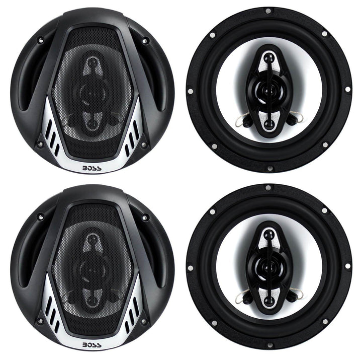 BOSS Audio NX654 Onyx 6.5" 400W 4-Way Car Audio Coaxial Stereo Speakers, 2 Pair