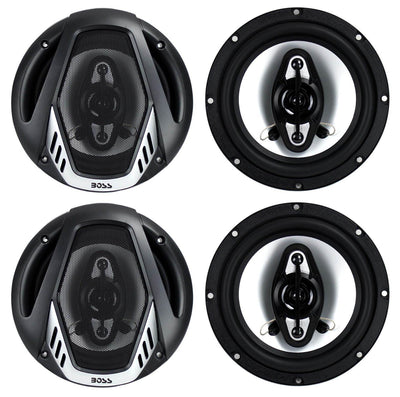 BOSS Audio NX654 Onyx 6.5" 400W 4-Way Car Audio Coaxial Stereo Speakers, 2 Pair - VMInnovations
