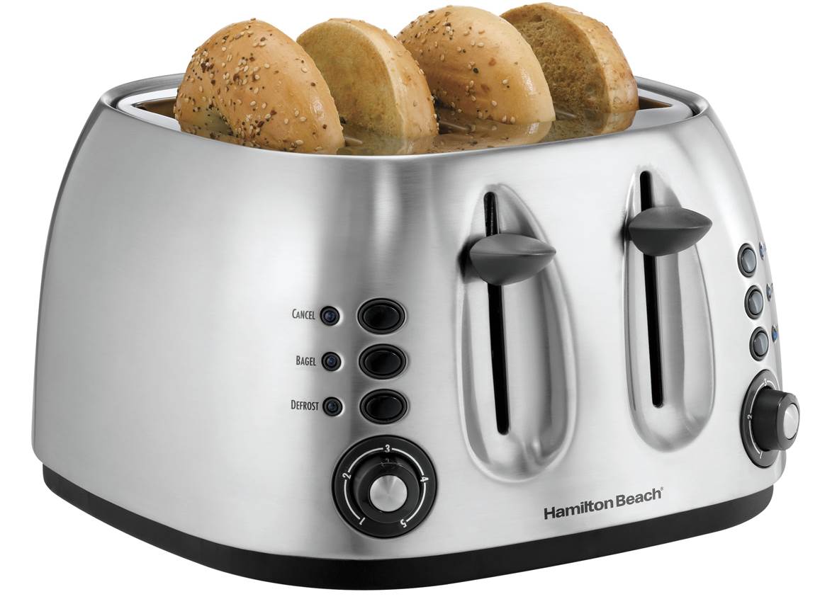 Hamilton Beach 4-Slice Toaster (Brushed Stainless Steel) | 24504 - Damaged Box