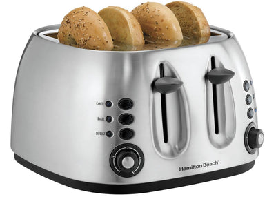 Hamilton Beach 4-Slice Toaster (Brushed Stainless Steel) | 24504 - Damaged Box