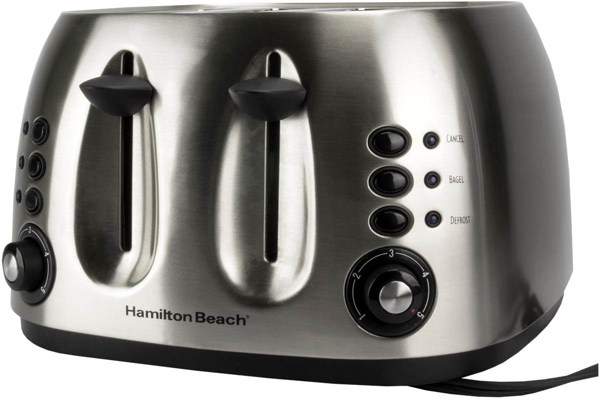 Hamilton Beach 4-Slice Toaster (Brushed Stainless Steel) | 24504 - Damaged Box