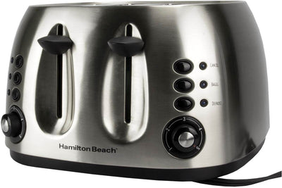 Hamilton Beach 4-Slice Toaster (Brushed Stainless Steel) | 24504 - Damaged Box