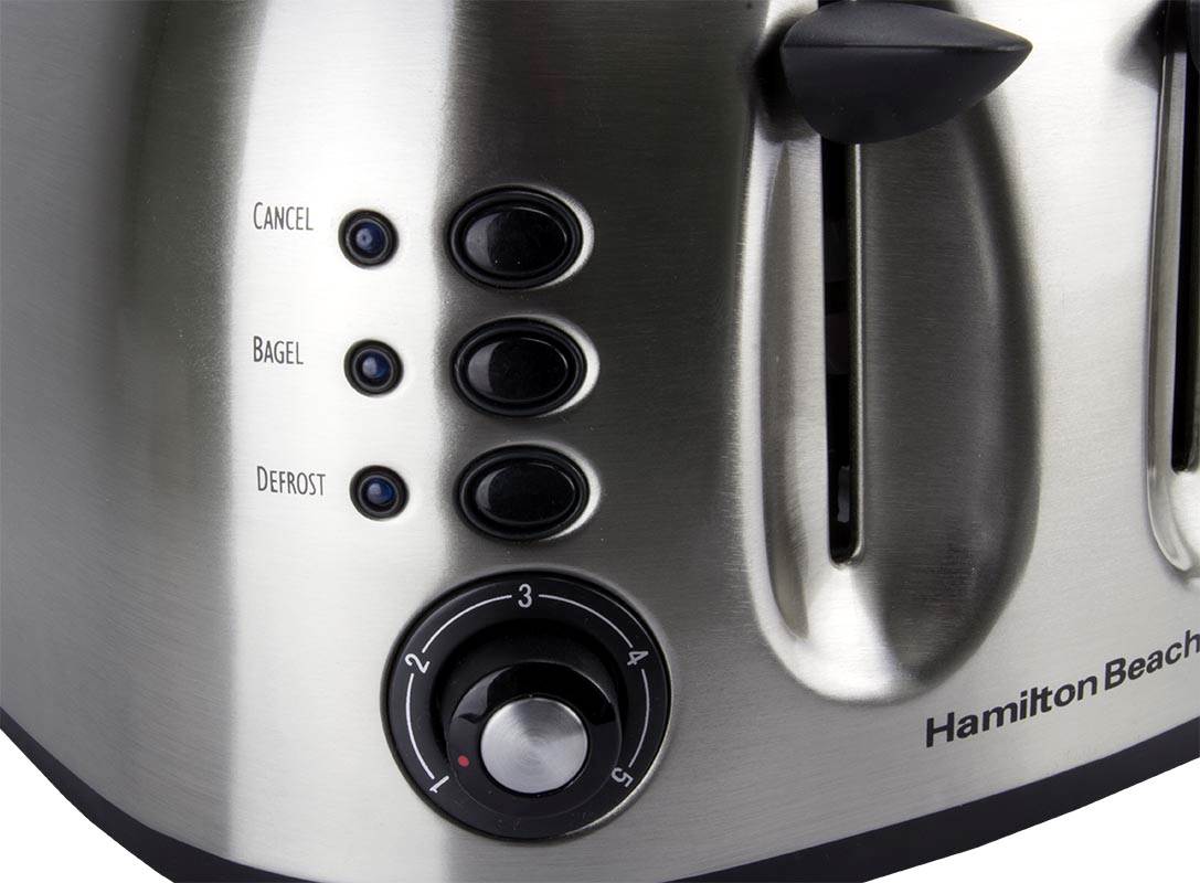 Hamilton Beach 4-Slice Toaster (Brushed Stainless Steel) | 24504 - Damaged Box