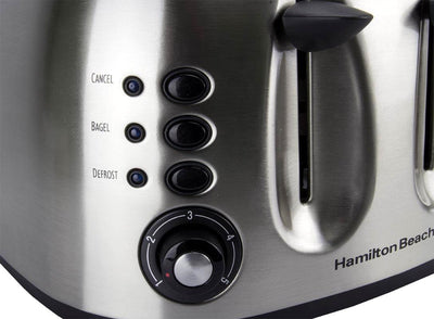 Hamilton Beach 4-Slice Toaster (Brushed Stainless Steel) | 24504 - Damaged Box