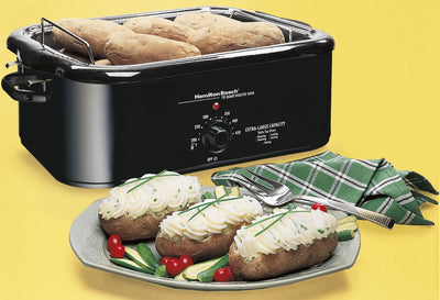 Hamilton Beach 18 Quart Roaster Oven W/Stainless Steel Lid & Pans - Open Box