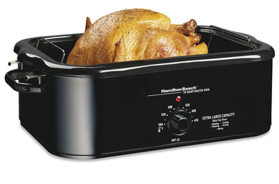 Hamilton Beach 18 Quart Roaster Oven W/Stainless Steel Lid & Pans - Open Box