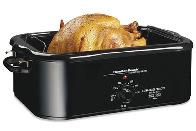Hamilton Beach 18 Quart Roaster Oven W/Stainless Steel Lid & Pans - Open Box
