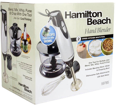 Hamilton Beach 59765 Handheld Portable Kitchen Blender w/Attachments (Open Box)