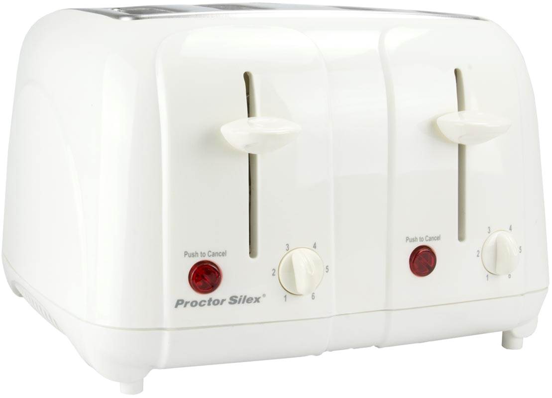Proctor Silex Cool Touch 4-Slice Toaster Auto Shutoff(White) | 24203Y (Open Box)