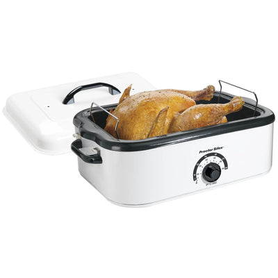 Proctor Silex 18-Quart Portable Kitchen Countertop Roaster Oven White (Open Box)