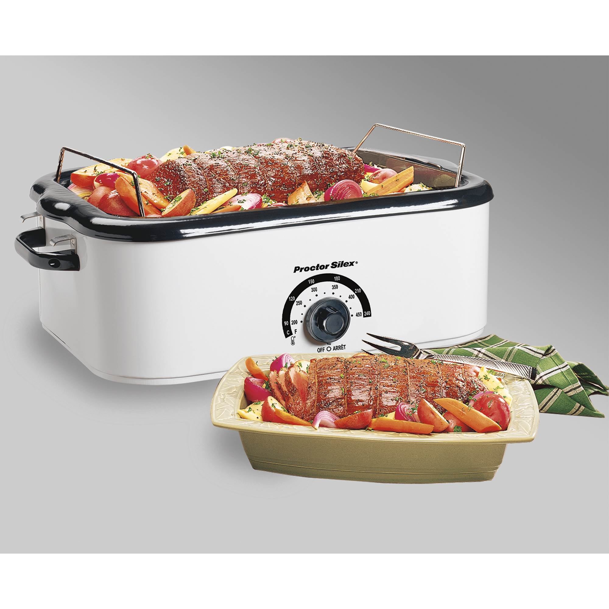 Proctor Silex 18-Quart Portable Kitchen Countertop Roaster Oven White (Open Box)