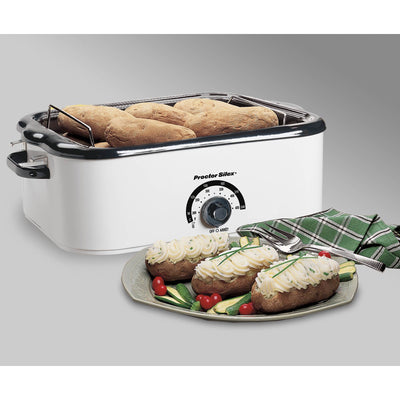 Proctor Silex 18-Quart Portable Kitchen Countertop Roaster Oven White (Open Box)