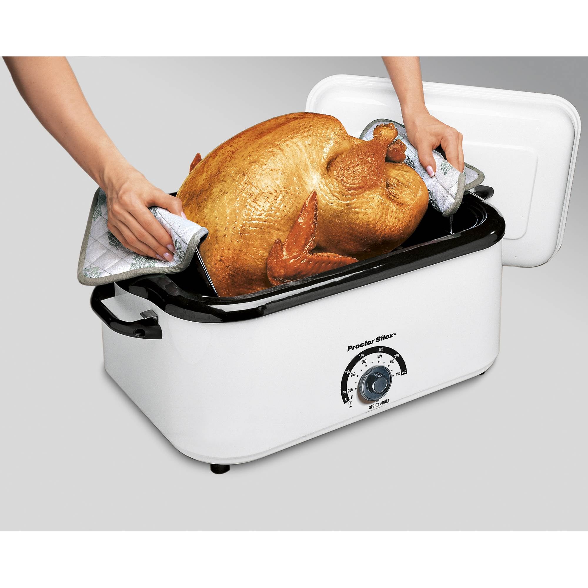 Proctor Silex 18-Quart Portable Kitchen Countertop Roaster Oven White (Open Box)