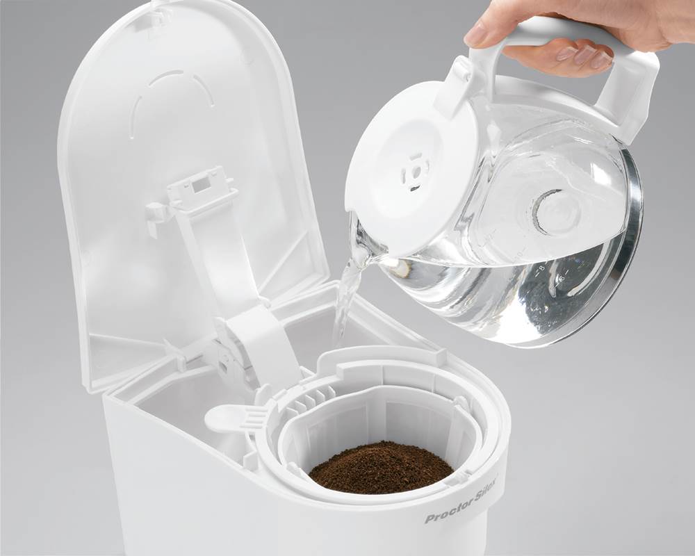 Proctor Silex 12-Cup Kitchen Coffeemaker Brewer CounterTop -White (Open Box) - VMInnovations