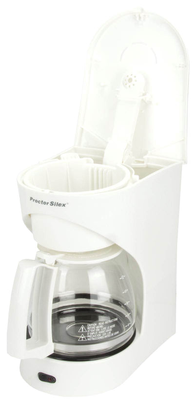 Proctor Silex 12-Cup Kitchen Coffeemaker Brewer CounterTop -White (Open Box) - VMInnovations