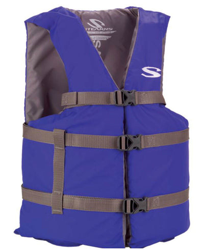 Coleman Stearns Adult Classic Series Universal Life Jacket Vest, Blue (Open Box)