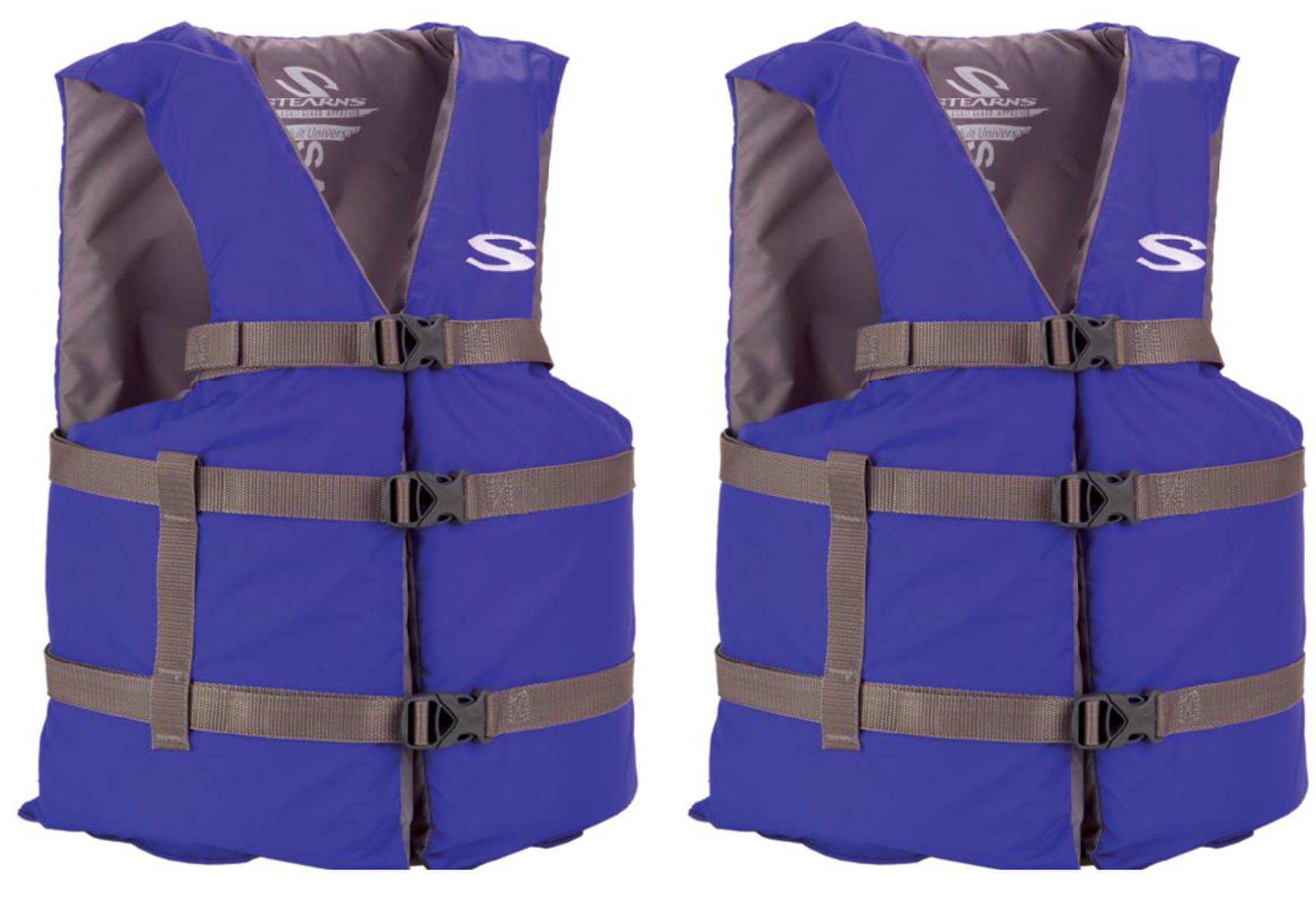 COLEMAN Stearns Adult Classic Series Blue Universal Life Jackets (Pair)