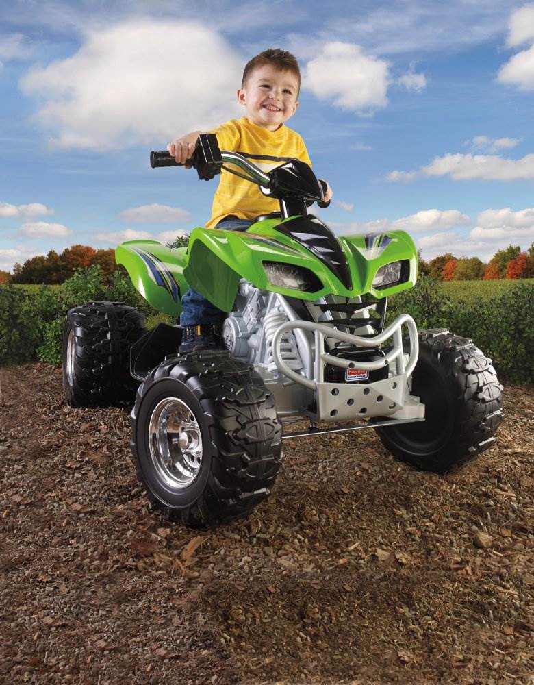 Power Wheels Kawasaki KFX Green 4-Wheel ATV Electric Ride-On X6641 (Open Box)