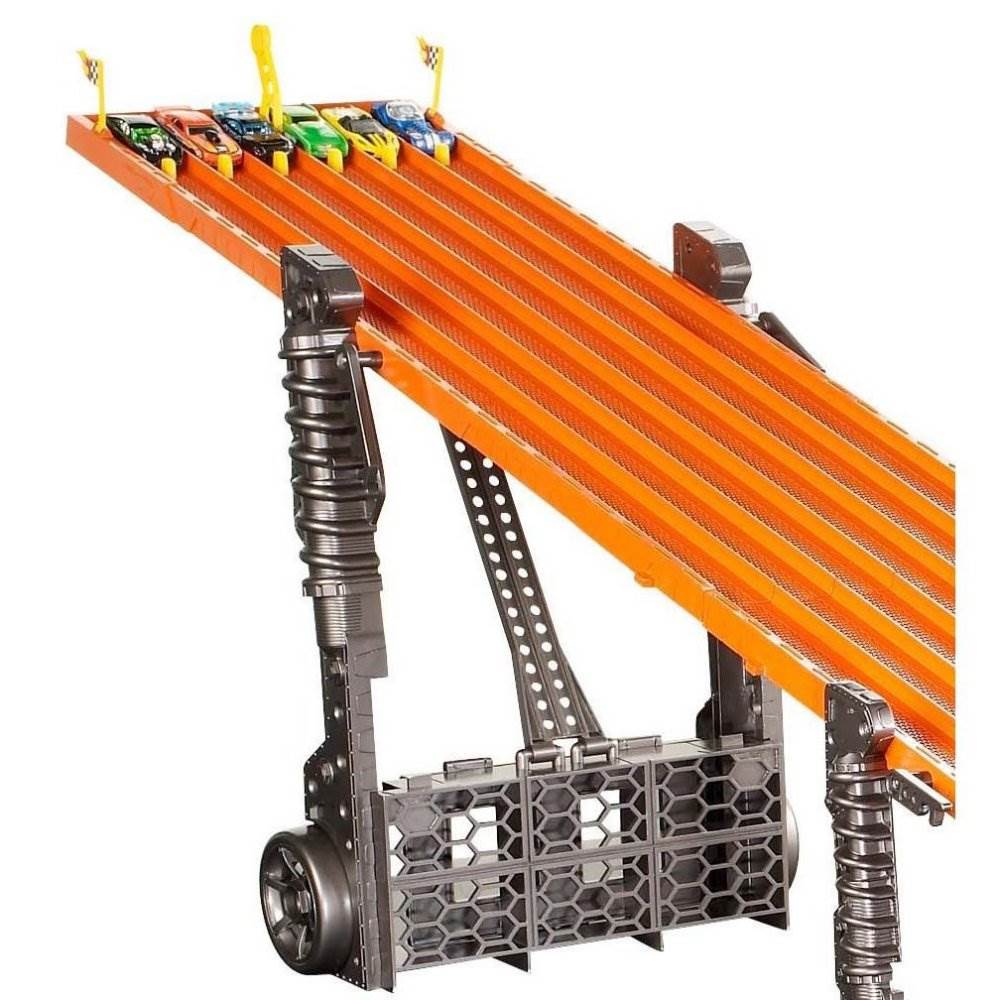 Mattel Hot Wheels Super 6-Lane Raceway Track w/ 6 Race Cars | (Open Box)