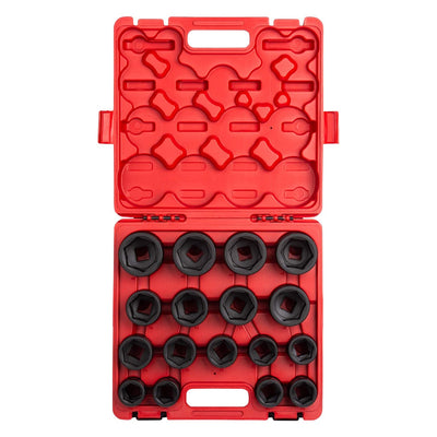 Sunex Tools 4684 17 Piece Metric Impact Socket Set with Case, 3/4 Inch Drive