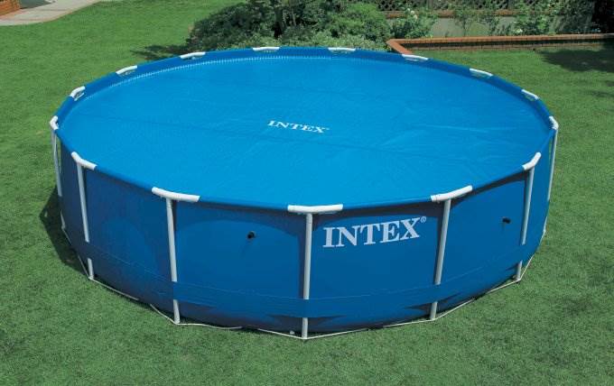 INTEX 12' Easy Set & Metal Frame Swimming Pool Solar Cover Tarp (Open Box) - VMInnovations