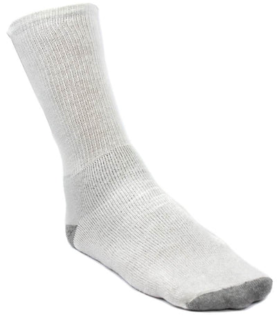 6 Pairs New Starter SM86026 Men's Crew Socks Shoe White -Size 6-12 - Open Bag