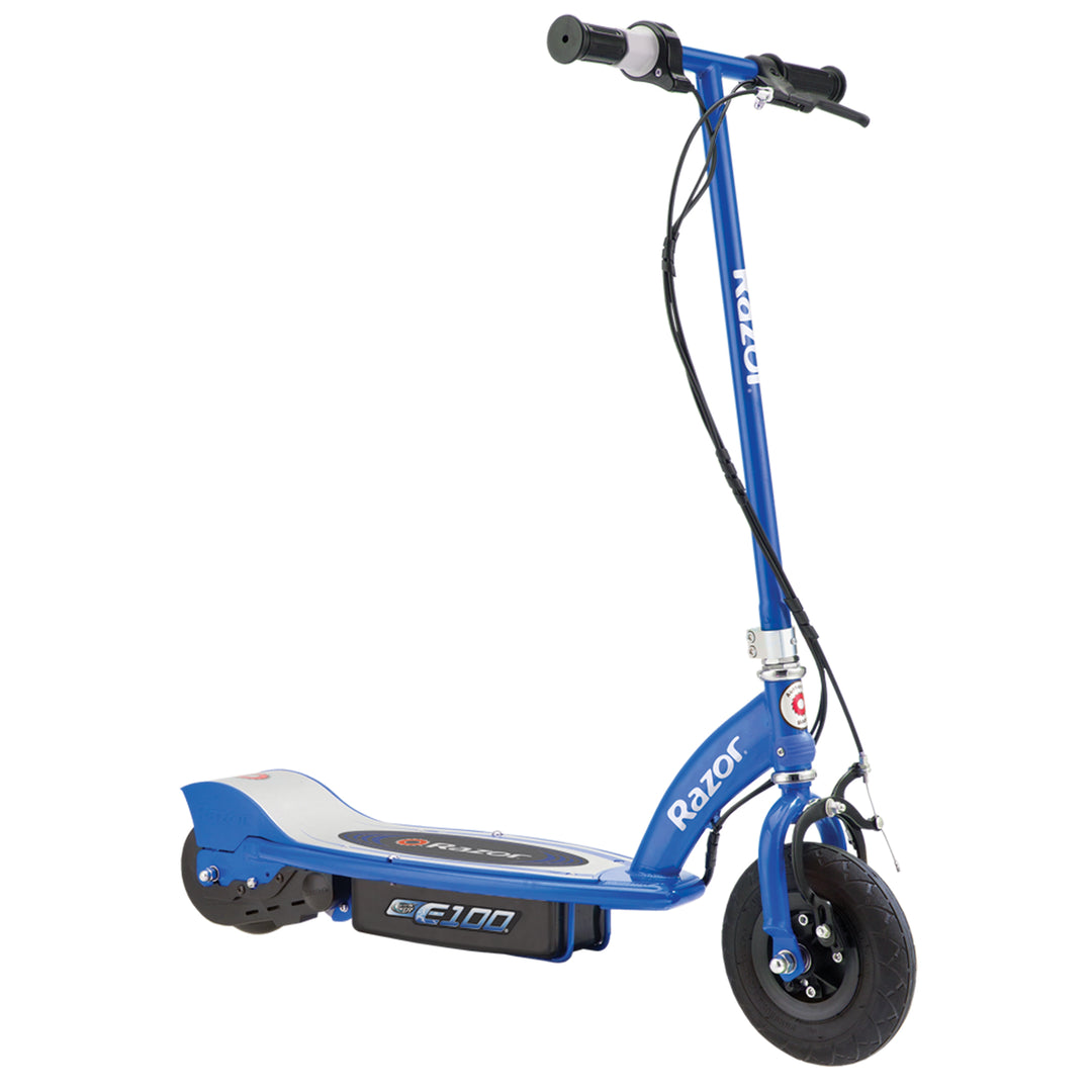 Razor E100 Kids Ride On 24V Motorized Powered Electric Kick Scooter Toy, Blue