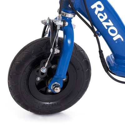 Razor E100 Kids 24V Motorized Powered Electric Kick Scooter with Helmet, Blue