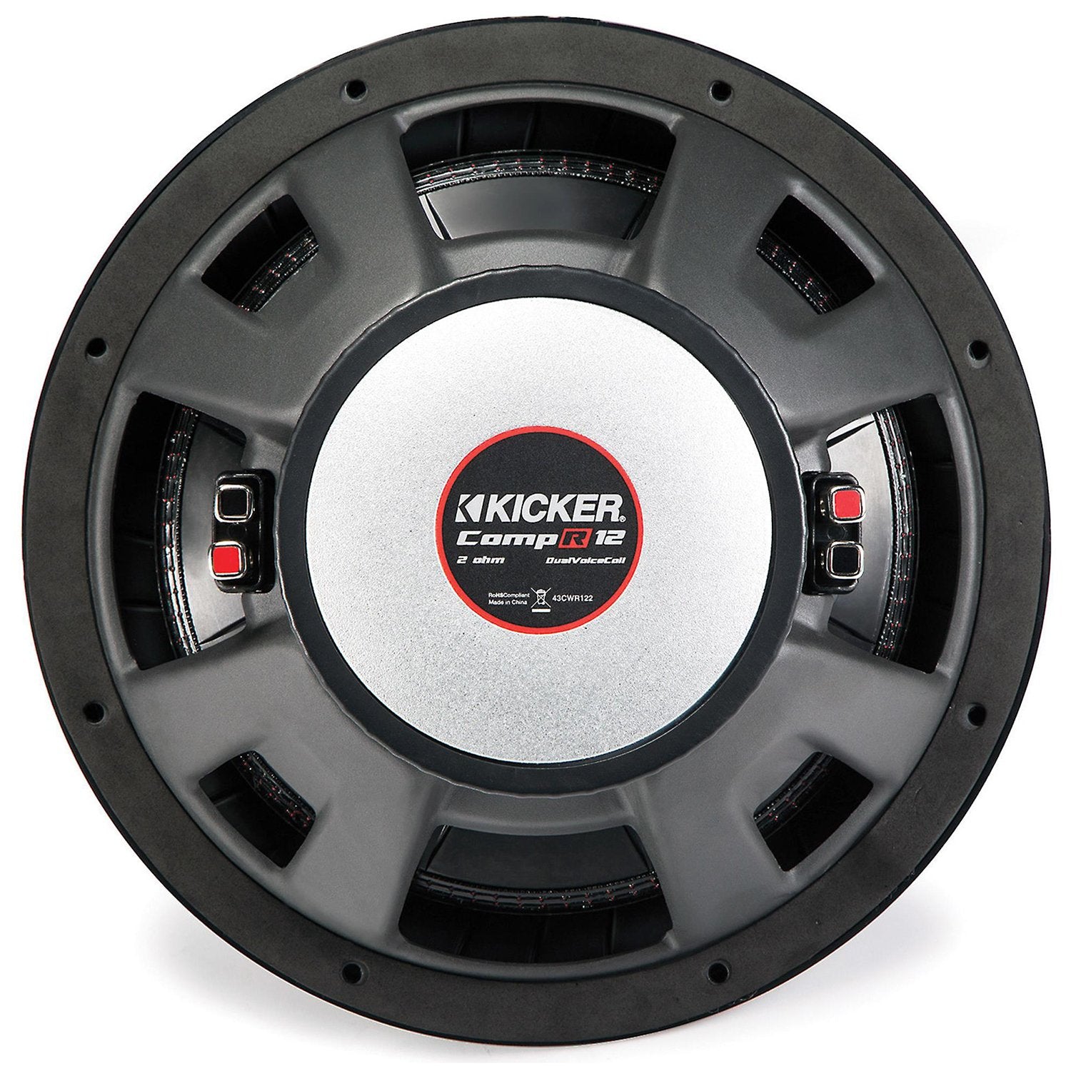 QPower Dual 12 Inch Subwoofer Box w/ Kicker 43CWR122 1000 Watt Speaker, (2 Pack)