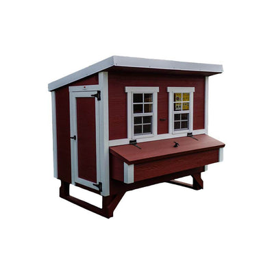 OverEZ Large Wooden Poultry Hen Chicken Coop with Nesting Boxes for 15 Chickens