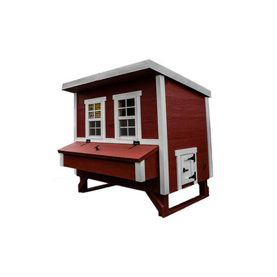 OverEZ Large Wooden Poultry Hen Chicken Coop with Nesting Boxes for 15 Chickens