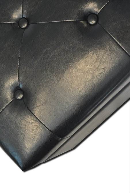 Convenience Concepts 5th Avenue Leather Storage Ottoman - Black - Open Box