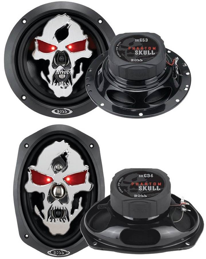 BOSS SK653 6.5" 350W 3 Way + 6x9" SK694 700W 4 Way Car Coaxial Speakers Set